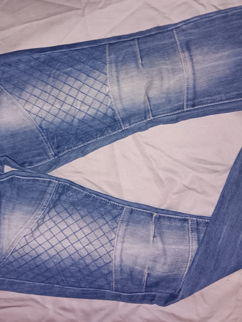 Dollhouse Blue Skinny Moto Jeans